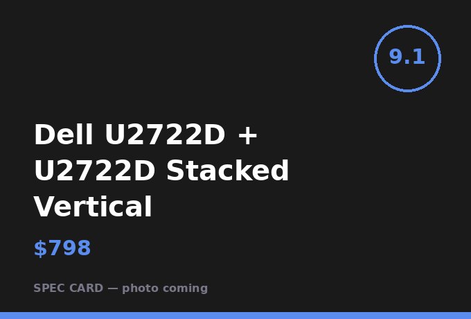 Dell U2722D + U2722D Stacked Vertical