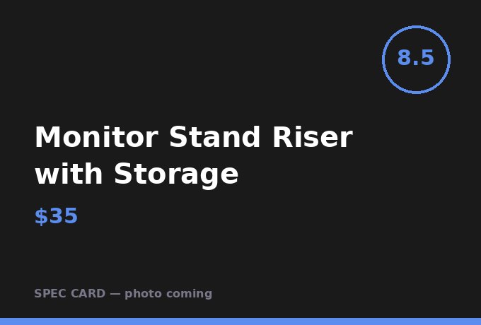 Monitor Stand Riser with Storage