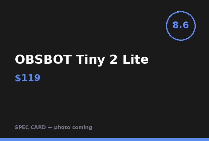 OBSBOT Tiny 2 Lite