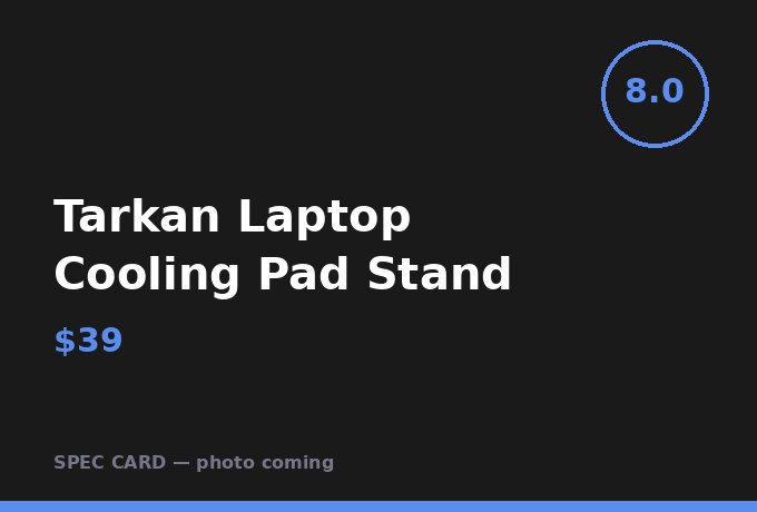 Tarkan Laptop Cooling Pad Stand