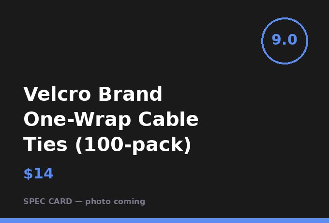 Velcro Brand One-Wrap Cable Ties (100-pack)